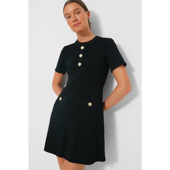 Tuckernuck Dresses & Skirts - NWOT TUCKERNUCK HYACINTH HOUSE Black Knit Barbara Mini Dress Sz M